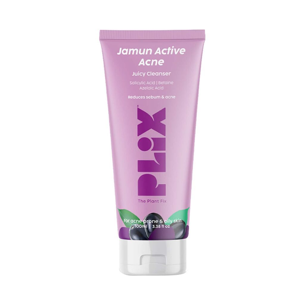Plix Jamun Salicylic Acid Cleanser Gel For Active Acne (100ml) - Plix