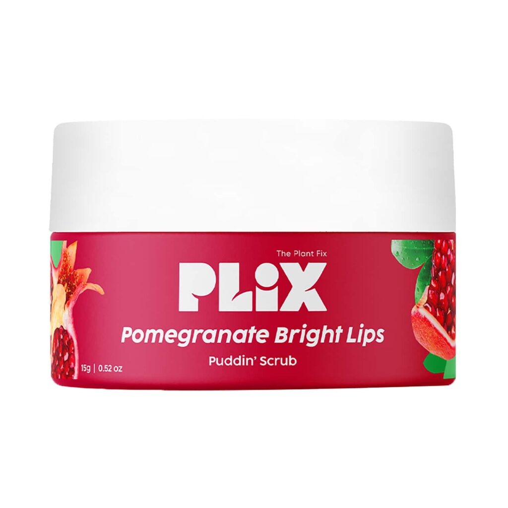 Plix Pomegranate Exfoliating Lip Scrub For Dark Dry & Pigmented Lips (15g) - Plix