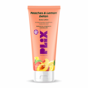 PLIX - The Plant Fix | Peaches & Lemon Detan Body Lotion SPF15 For Tan Reduction, Bright & Hydrated Skin | Non-Sticky, Improves Skin Radiance, Peaches & Lemon Extract, Men &...