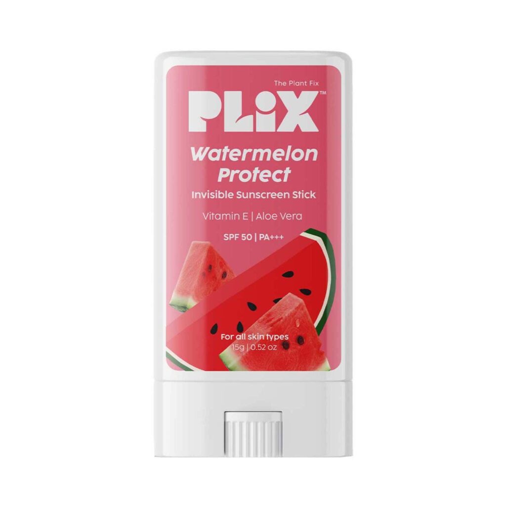 Plix Watermelon Invisible Sunscreen Stick SPF 50 PA +++ (15g) - Plix