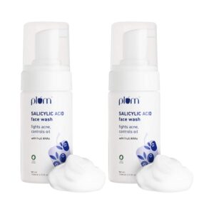 Plum 1% Salicylic Acid AHA Foaming Face Wash Combo (Pack of 2) (110 ml) - Plum