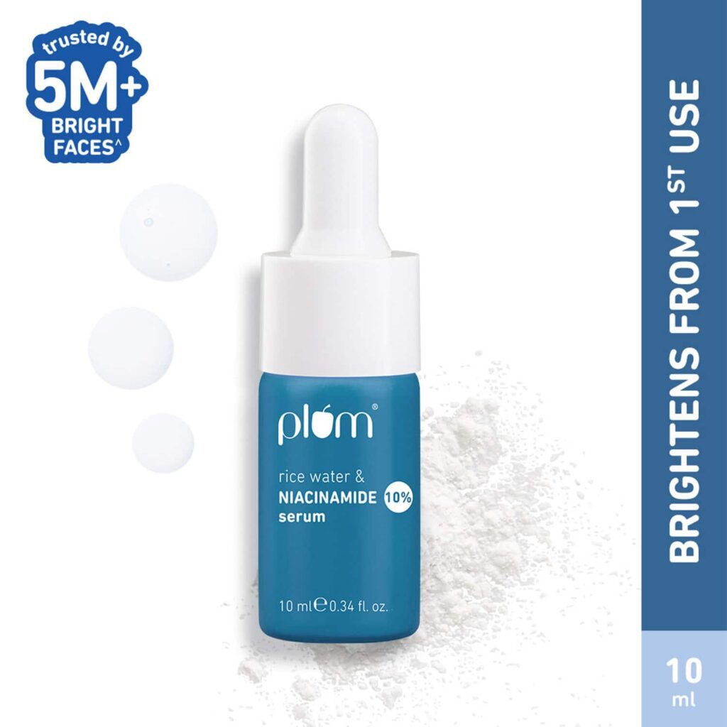 Plum 10% Niacinamide Face Serum With Rice Water & Squalane (10ml) - Plum