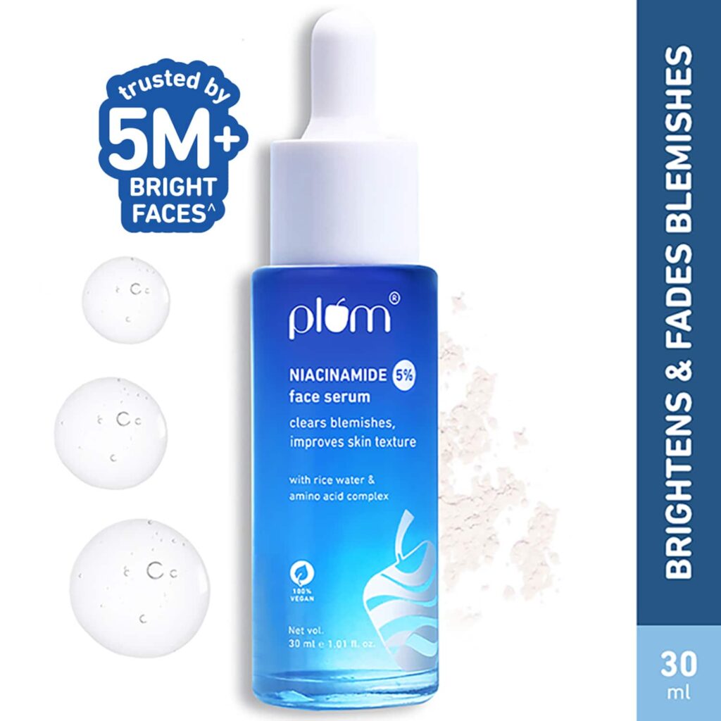 Plum 5% Niacinamide Face Serum With Amino Acid - Fades Blemishes For Bright Skin, (30ml) - Plum