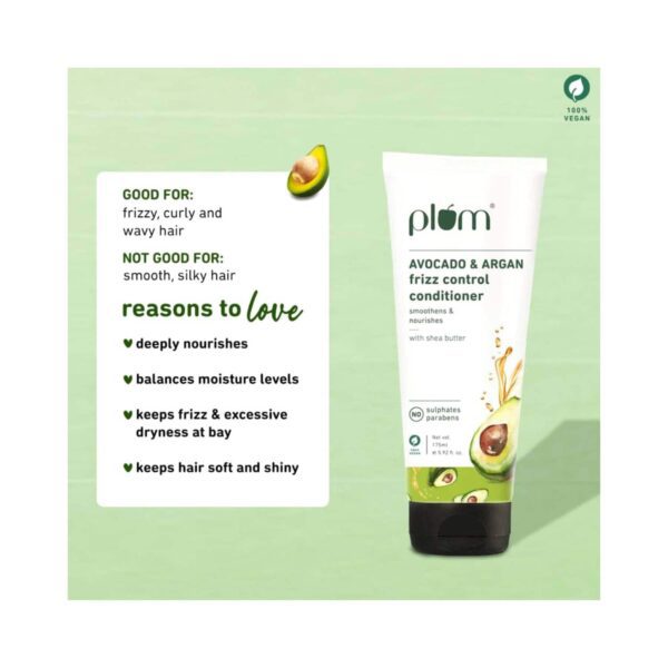 Plum Avocado & Argan Frizz Control Conditioner (175ml) - Plum
