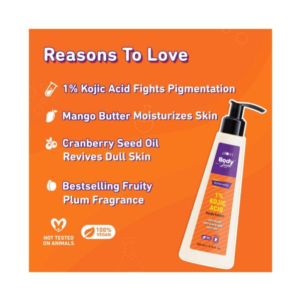 Plum Bodylovin' Active-Witty 1% Kojic Acid Body Lotion (200ml) - Plum