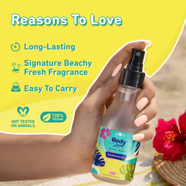 Plum BodyLovin' Hawaiian Rumba Body Mist|Long Lasting Beachy Fragrance For Women & Men (150ml) - Plum