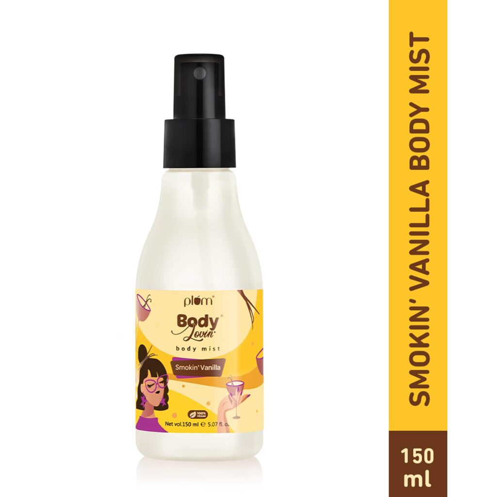 Plum BodyLovin' Smokin' Vanilla Body Mist|Long Lasting Sweet & Spicy Vanilla Scent For Women (150ml) - Plum