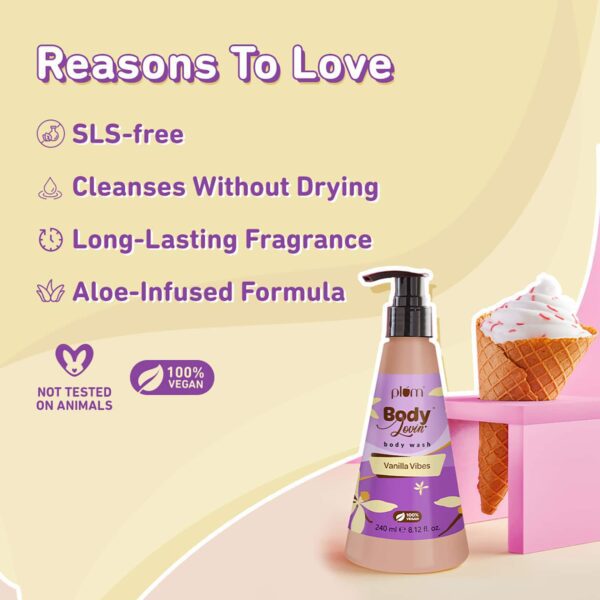 Plum BodyLovin' Vanilla Lovin' Body Wash & Lotion Duo - Cleanse & Moisturize Combo - Plum