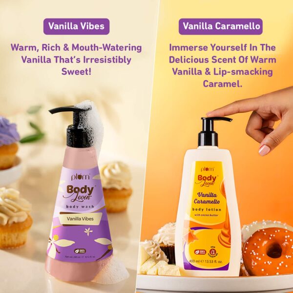 Plum BodyLovin' Vanilla Lovin' Body Wash & Lotion Duo - Cleanse & Moisturize Combo - Plum