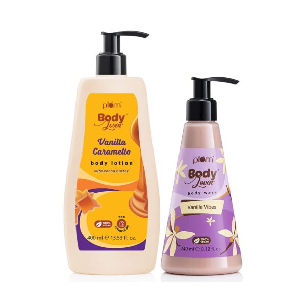 Plum BodyLovin' Vanilla Lovin' Body Wash & Lotion Duo - Cleanse & Moisturize Combo - Plum