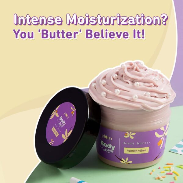 Plum BodyLovin' Vanilla Vibes Body Butter | Intense Moisture | Rich Shea Butter Formula (200g) - Plum