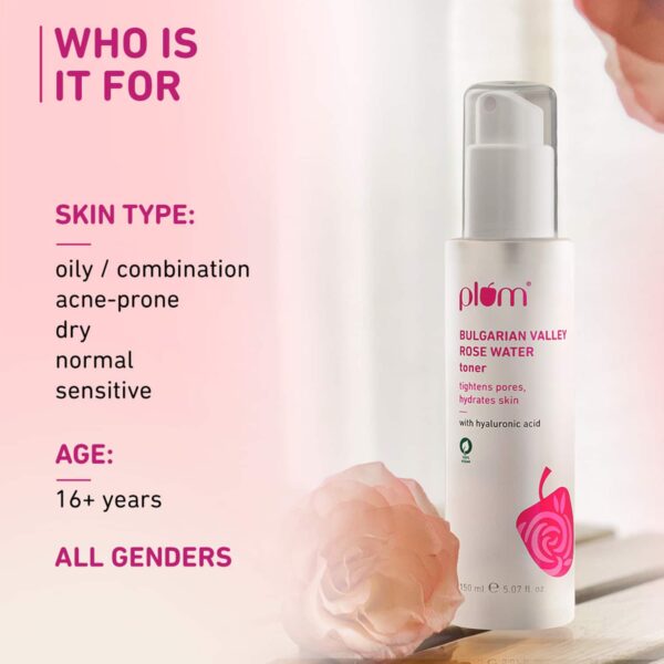Plum Bulgarian Rose And 1% Hyaluronic Acid Toner & Moisturiser Duo for Hydration & Plumpy Skin - Plum