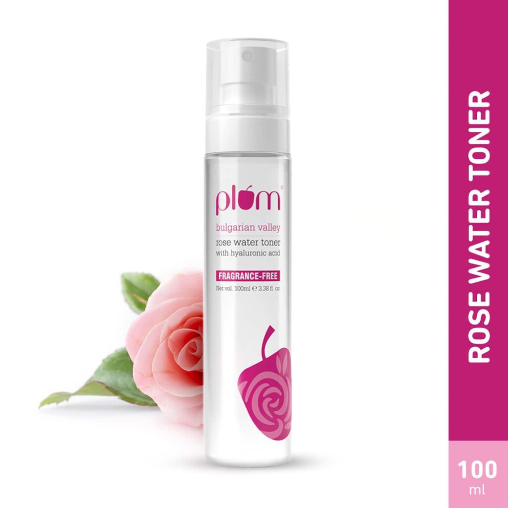 Plum Bulgarian Valley Rose Water Alcohol-Free Toner, Hyaluronic Acid, Hydrates & Refreshes (100ml) - Plum