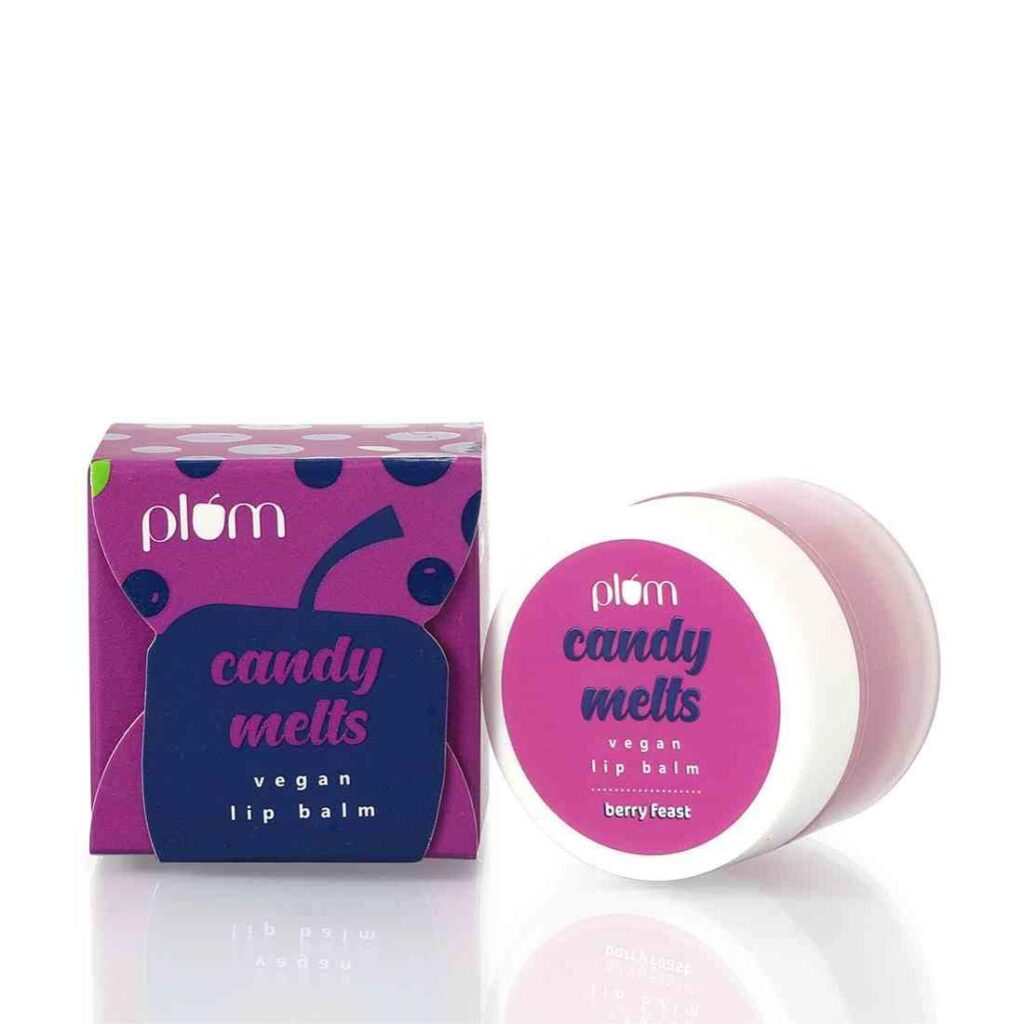 Plum Candy Melts Vegan Lip Balm | Berry Feast | For Dry & Chapped Lips | Natural SPF with Vitamin A | Natural UV Protection | Ultra Moisturization | Added Shine | 100% Vegan |...