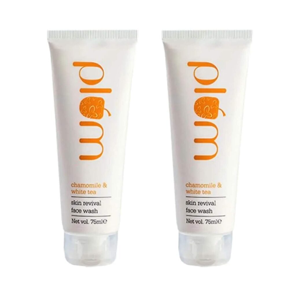 Plum Chamomile & White Tea Skin Revival Face Wash (75 ml)- Pack of 2 Combo - Plum