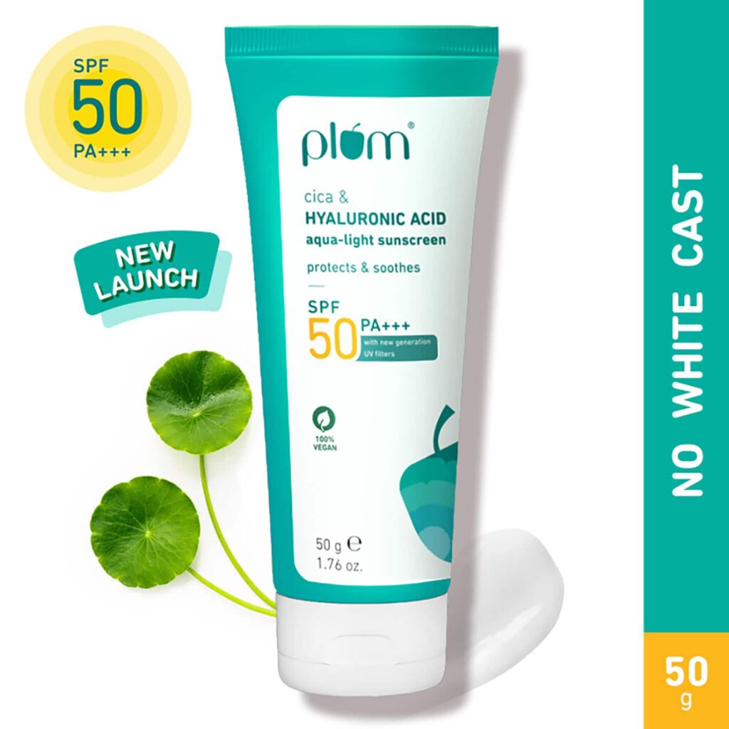 Plum Cica & Hyaluronic Acid Aqua-Light Sunscreen SPF 50 (50g) - Plum