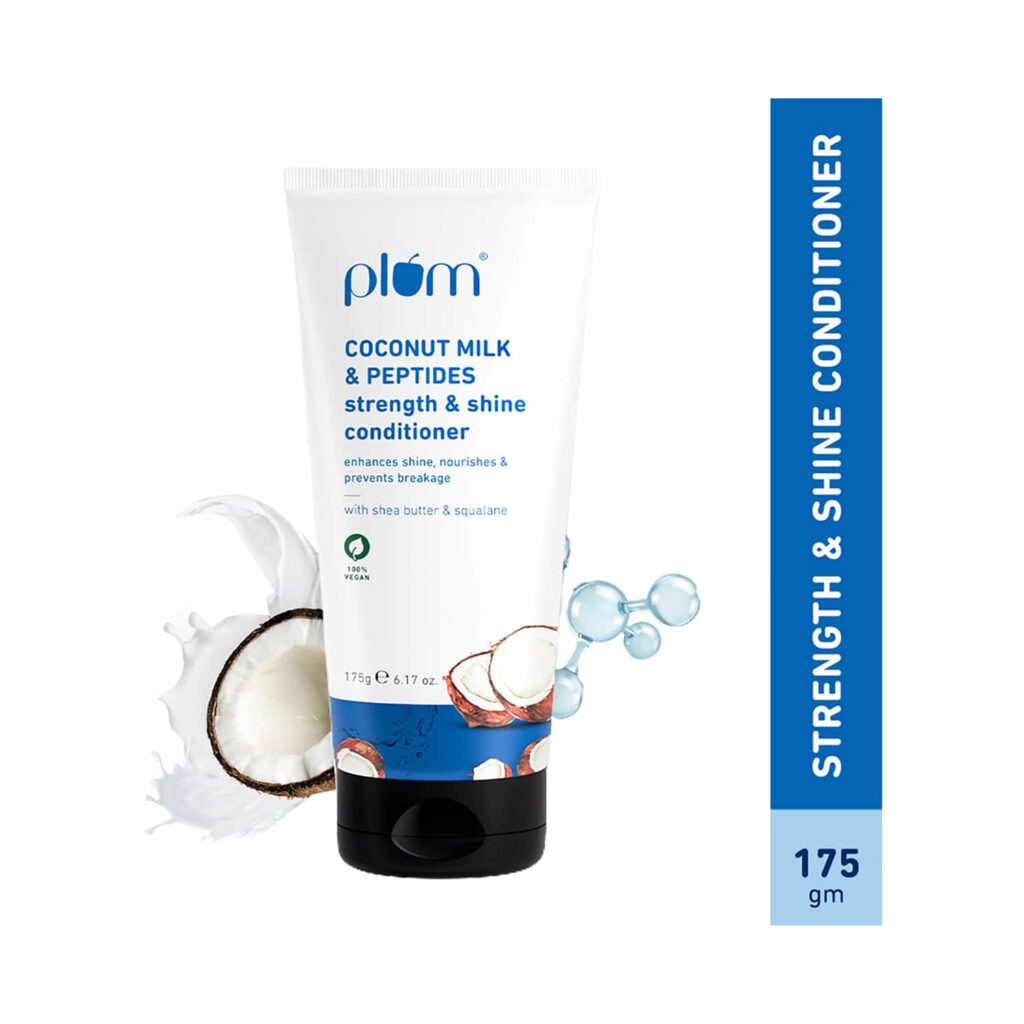 Plum Coconut Milk & Peptides Strength & Shine Conditioner (175g) - Plum