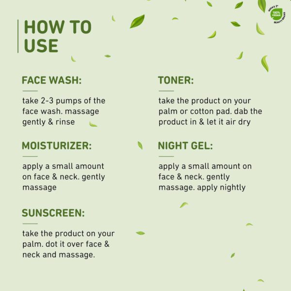 Plum Green Tea Am & Pm Routine Combo Face Wash, Toner, Moisturizer, Sunscreen Serum & Night Gel - Plum