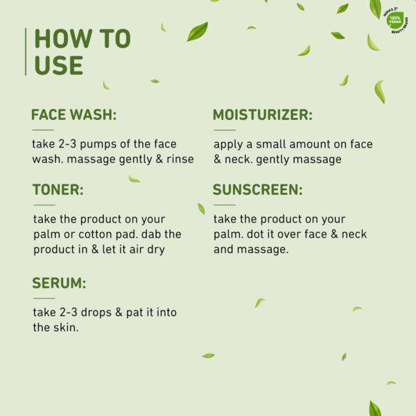 Plum Green Tea Daily Essentials Combo Face Wash, Toner, Serum, Moisturizer & Sunscreen Serum - Plum