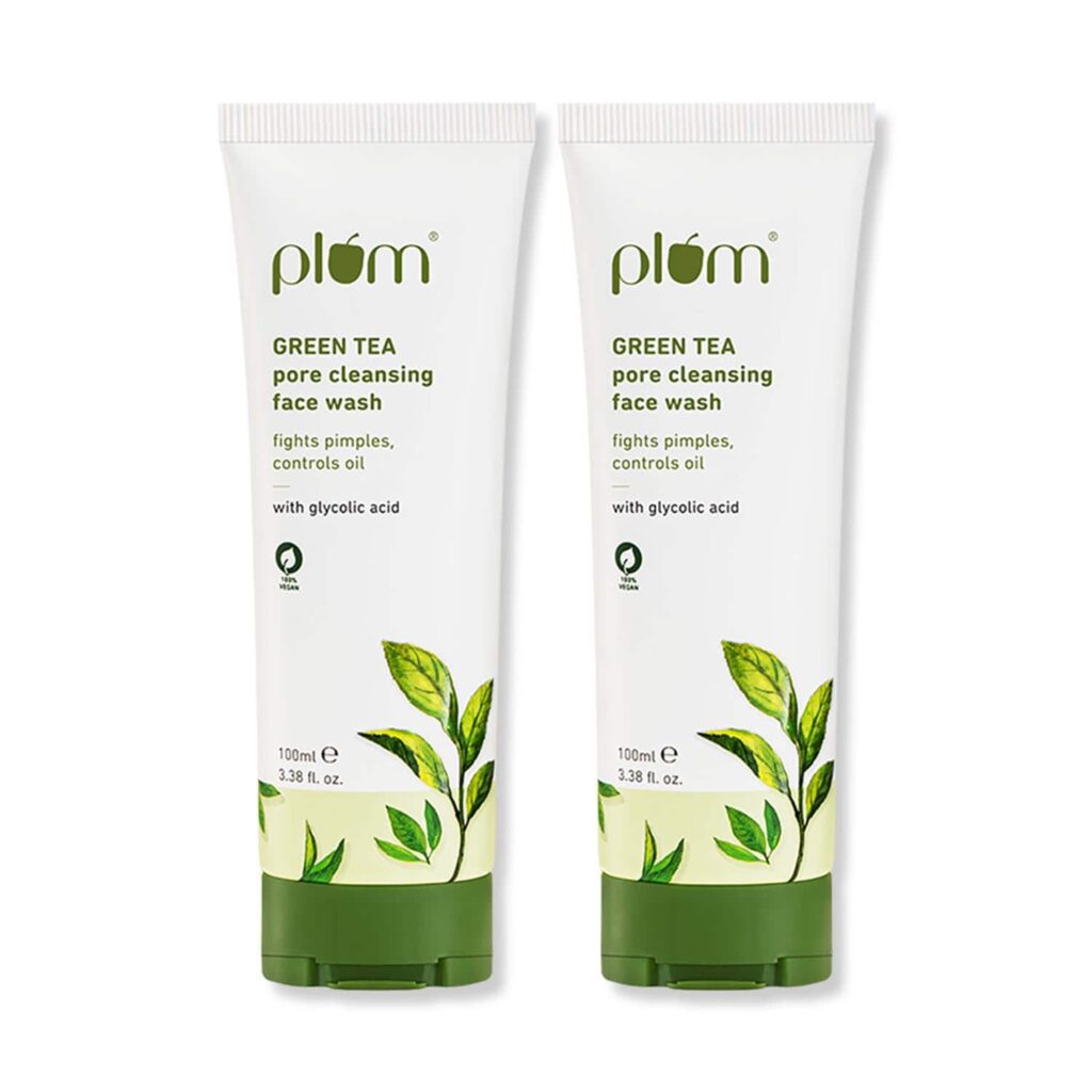 Plum Green Tea Pore Cleansing Face Wash - Pack Of 2 Acne Face Wash Combo - Plum