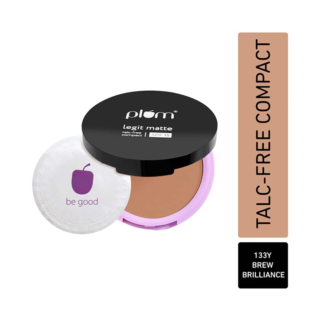 Plum Legit Matte Talc-Free Compact with SPF 15 - 127Y Olive Gleam (9g) - Plum