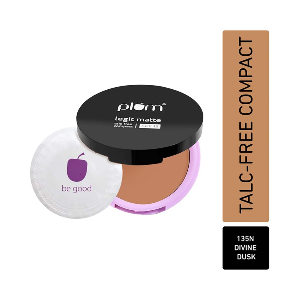 Plum Legit Matte Talc-Free Compact with SPF 15 - 135N Divine Dusk (9g) - Plum