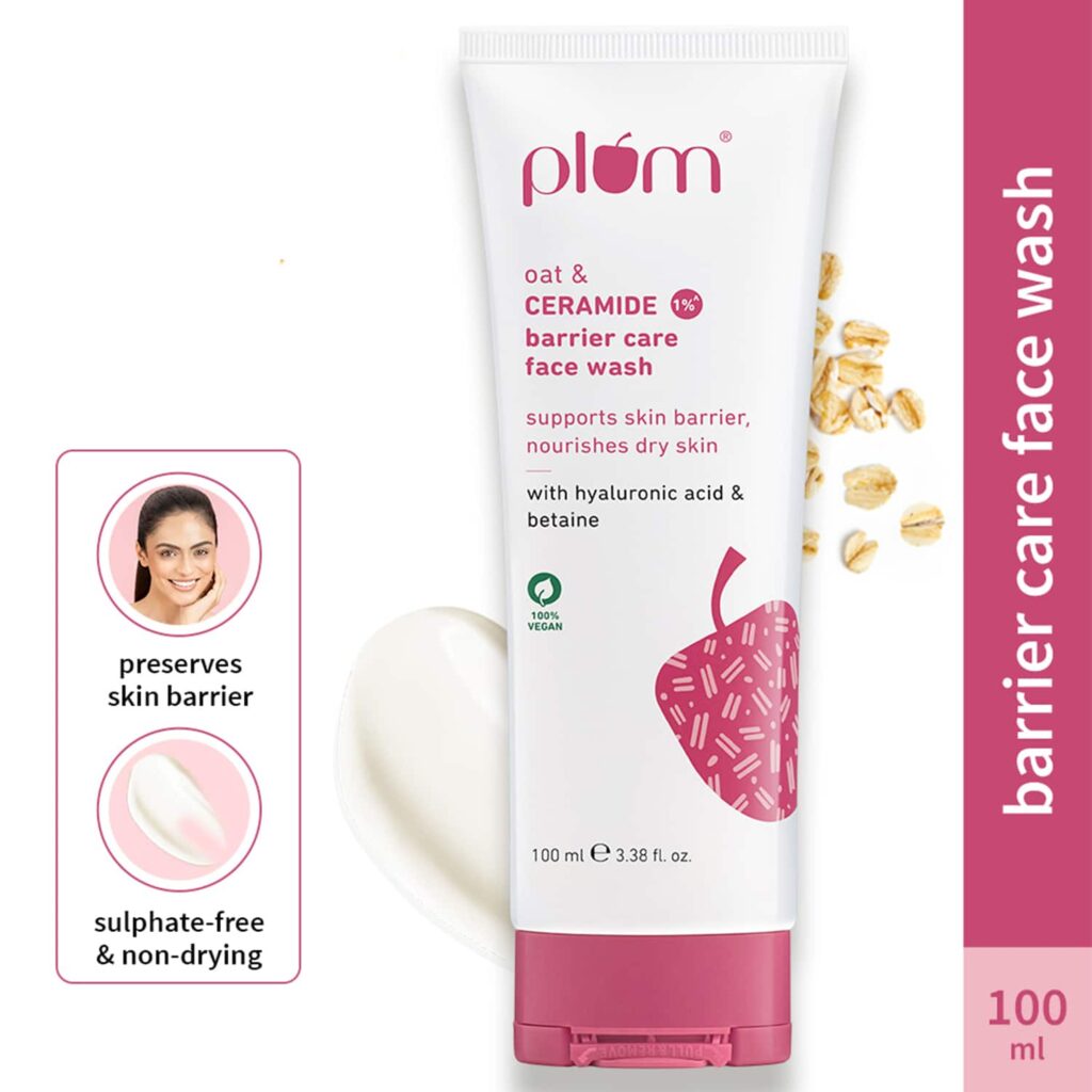 Plum Oat & 1% Ceramide Barrier Care Face Wash (100 ml) - Plum