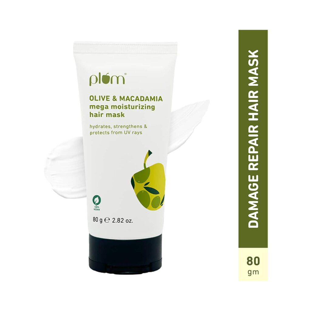 Plum Olive Hair Mask for Damaged Hair Olive Oil, Macadamia Oil and Shea Butter for Women & Men (80 g) - Plum