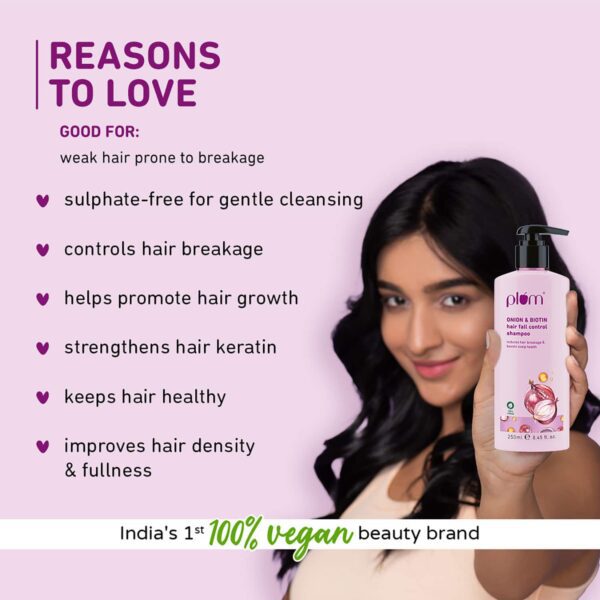 Plum Onion And Biotin Shampoo (250ml) - Plum
