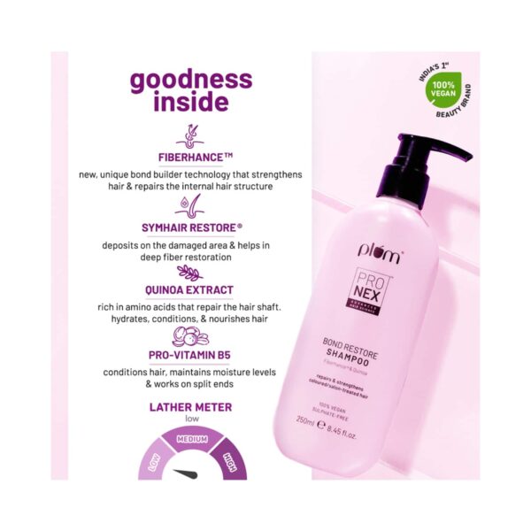 Plum Pro Nex Bond Restore Shampoo (250ml) - Plum