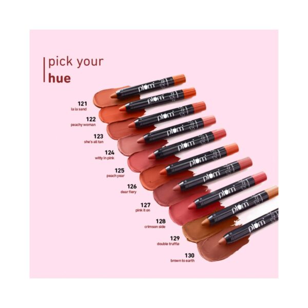 Plum Twist & Go Matte Crayon Lipstick with Ceramides & Hyaluronic Acid - 132 Perky Pink (1.8g) - Plum