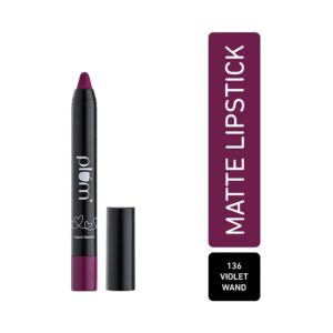 Plum Twist & Go Matte Crayon Lipstick with Ceramides & Hyaluronic Acid - 136 Violet Wand (1.8g) - Plum
