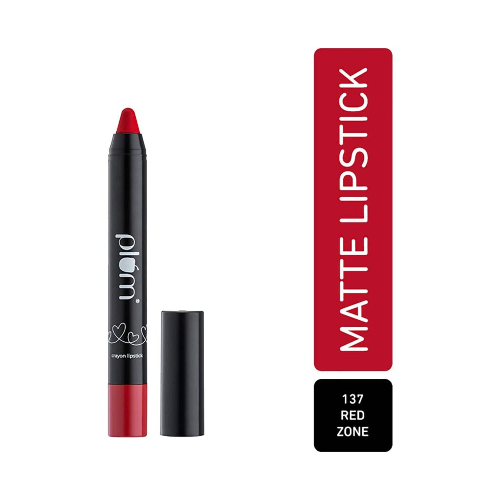 Plum Twist & Go Matte Crayon Lipstick with Ceramides & Hyaluronic Acid - 137 Red Zone (1.8g) - Plum
