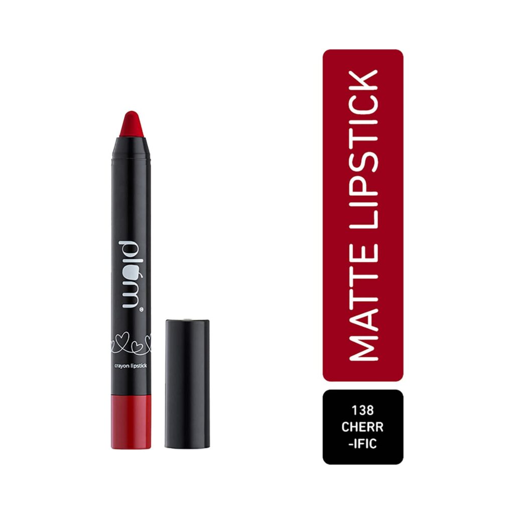 Plum Twist & Go Matte Crayon Lipstick with Ceramides & Hyaluronic Acid - 138 Cherrific (1.8g) - Plum