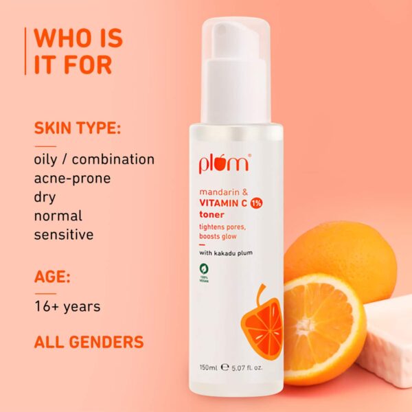 Plum Vitamin C Toner & Serum Duo for Glowing Skin - Reduces dark spots & pigmentation - Plum