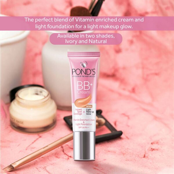 Pond's BB+ Cream Instant Spot Coverage + Light Makeup Glow - Natural (9g) - Pond's