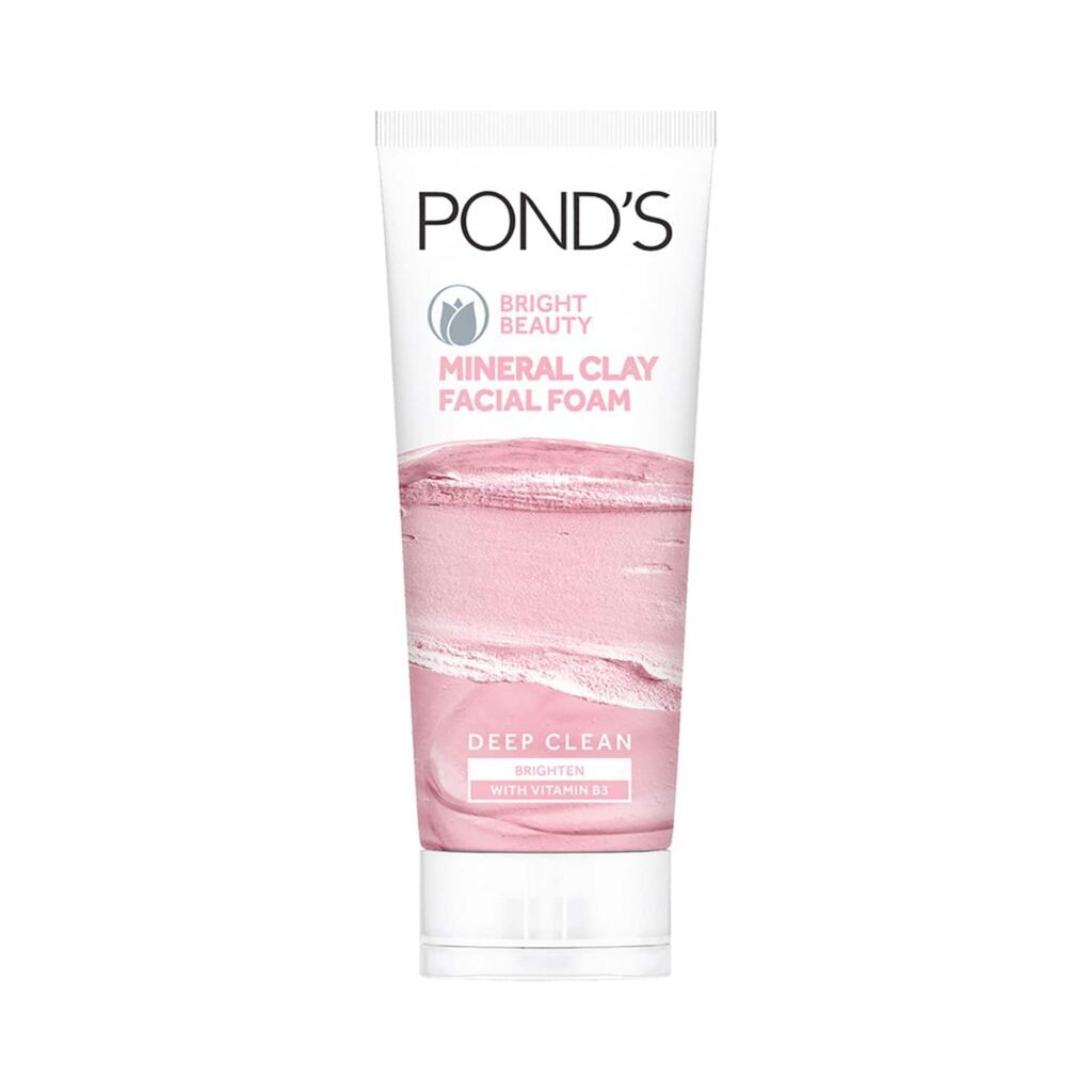 Pond's Bright Beauty Mineral Clay Face Wash For Oil Free Instant Glow - (90g) - Pond's