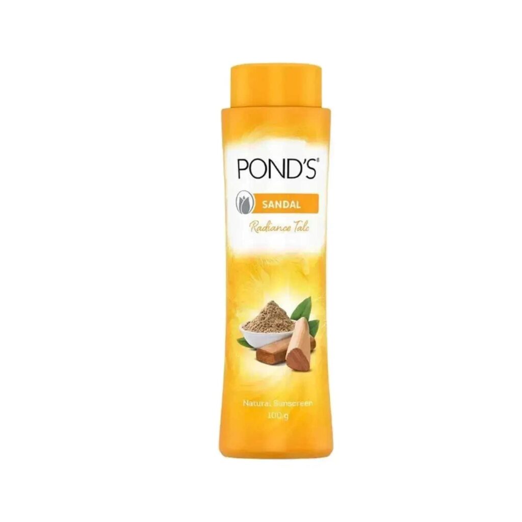 Pond's Sandal Radiance Talcum Powder Natural Sunscreen - (100g) - Pond's
