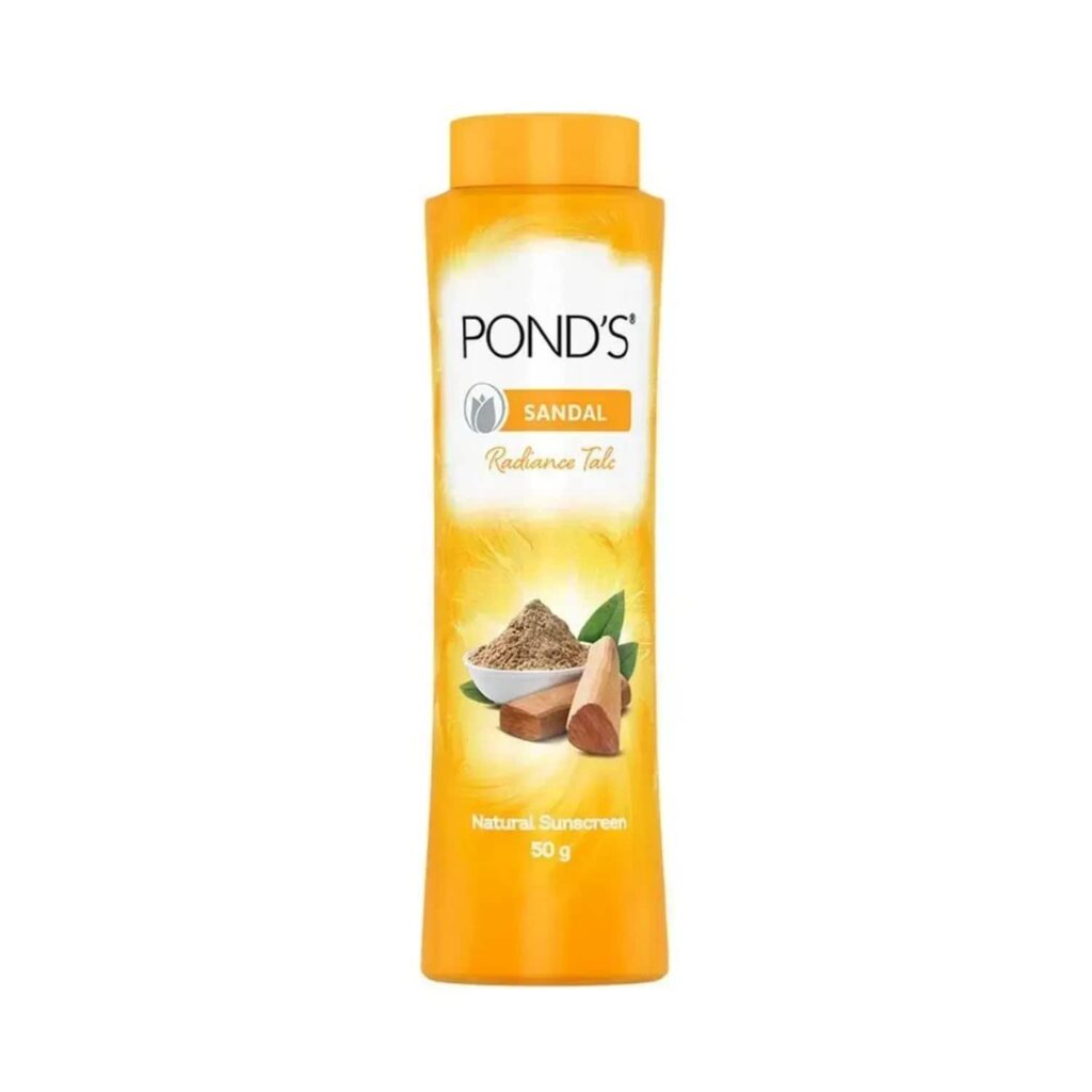 Pond's Sandal Radiance Talcum Powder Natural Sunscreen - (50g) - Pond's
