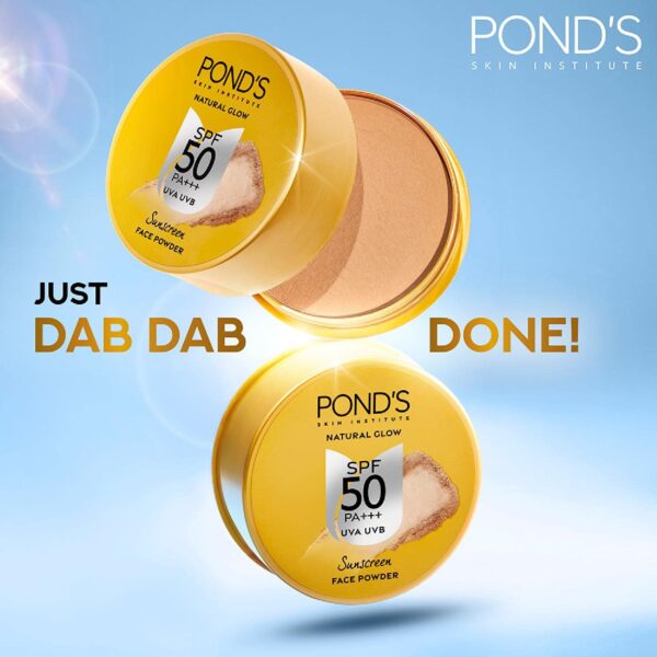 Pond's SPF 50 UV AB PA+++ Sunscreen Face Powder for Oily Skin and Sun Protection (20 g) - Pond's