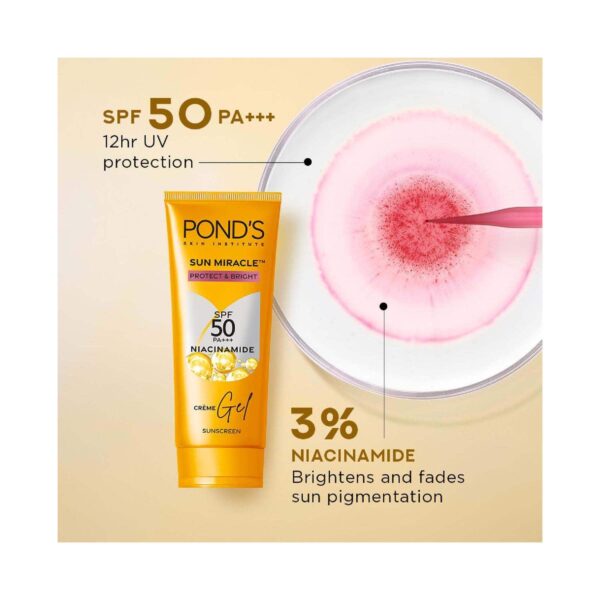 Pond's Sun Miracle Niacinamide Creme Gel Sunscreen with SPF 50 PA+++ (12 g) - Pond's