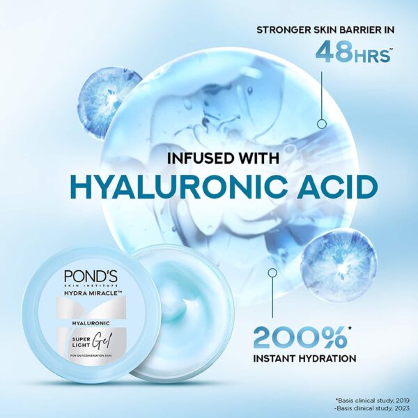 Pond's Super Light Gel Oil-Free Moisturizer with Hyaluronic Acid & Vitamin E (100ml) - Pond's