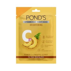 Pond's Vitamin C Brightening Clear Glowing Skin 100% Natural Pineapple Sheet Mask - (25ml) - Pond's