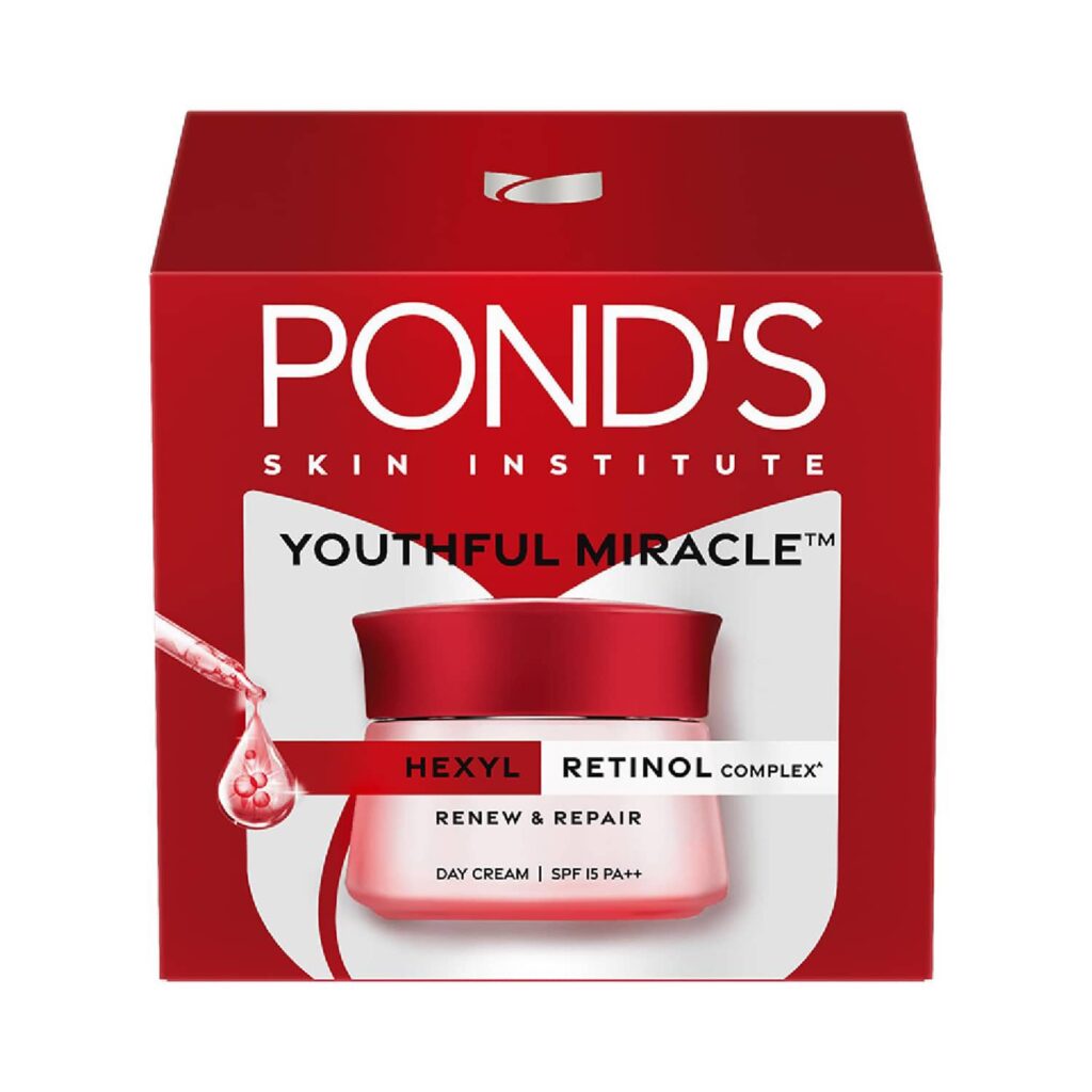 POND'S Youthful Miracle Hexyl Retinol Complex, Renew & Repair Day Cream SPF 15 PA++ (50 g) - Pond's