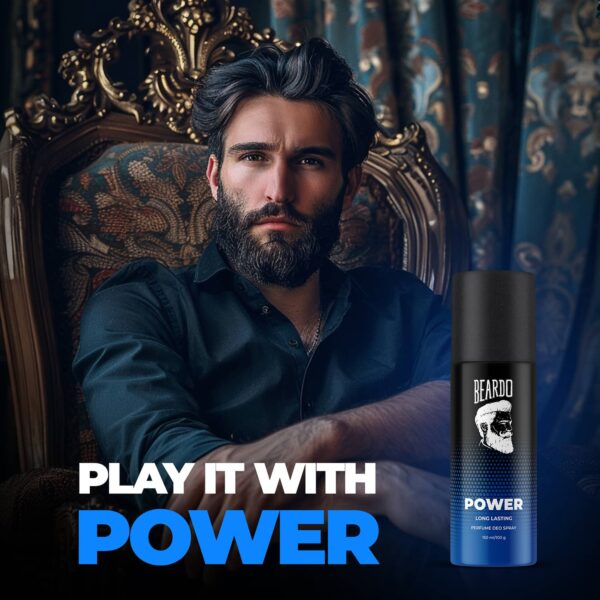 Power & Lust Long Lasting Deo Body Spray Combo For Men (2 pcs) - Beardo