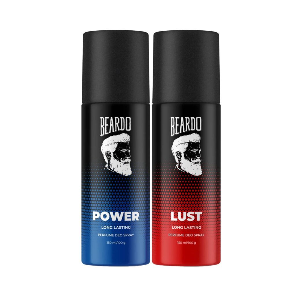 Power & Lust Long Lasting Deo Body Spray Combo For Men (2 pcs) - Beardo