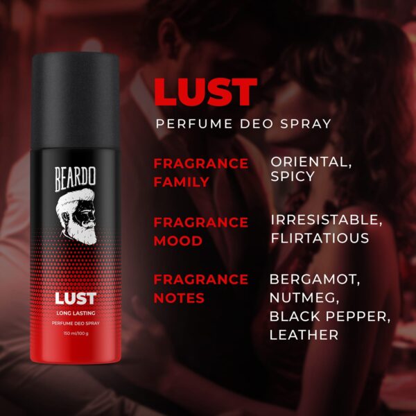 Power & Lust Long Lasting Deo Body Spray Combo For Men (2 pcs) - Beardo