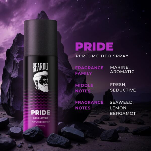 Power & Pride Long Lasting Deo Body Spray Combo For Men (2 pcs) - Beardo