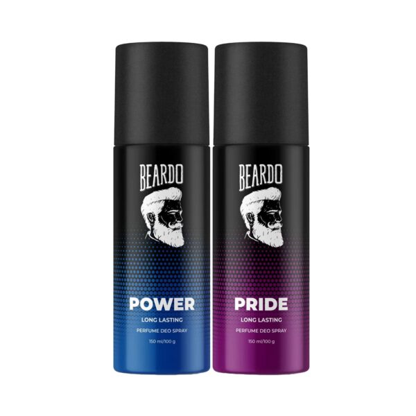 Power & Pride Long Lasting Deo Body Spray Combo For Men (2 pcs) - Beardo