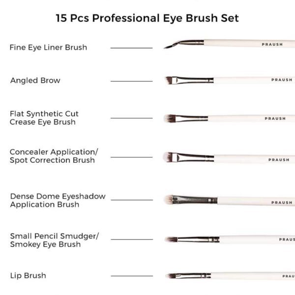 Praush Beauty 15 Pcs Professional Eye Blending Brush Set - Praush Beauty
